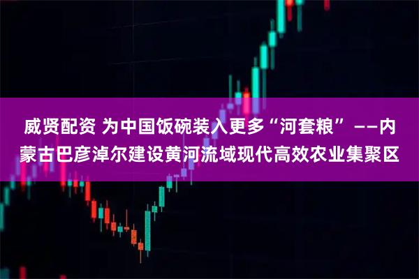 威贤配资 为中国饭碗装入更多“河套粮” ——内蒙古巴彦淖尔建设黄河流域现代高效农业集聚区