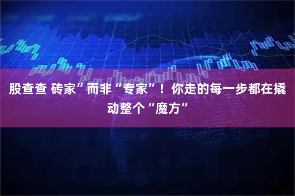 股查查 砖家”而非“专家”!你走的每一步都在撬动整个“魔方”