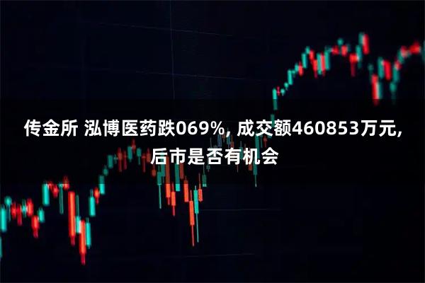 传金所 泓博医药跌069%, 成交额460853万元, 后市是否有机会